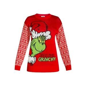 Dr Suess The Grinch Holiday Ugly Christmas Sweater Feeling Grinchy Size XL 16-18